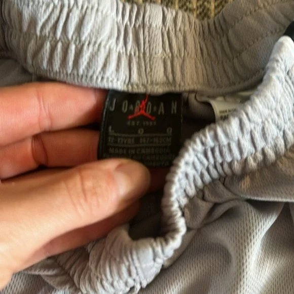 Jordan Light Gray Shorts with Black Accents - Picture 2 of 2